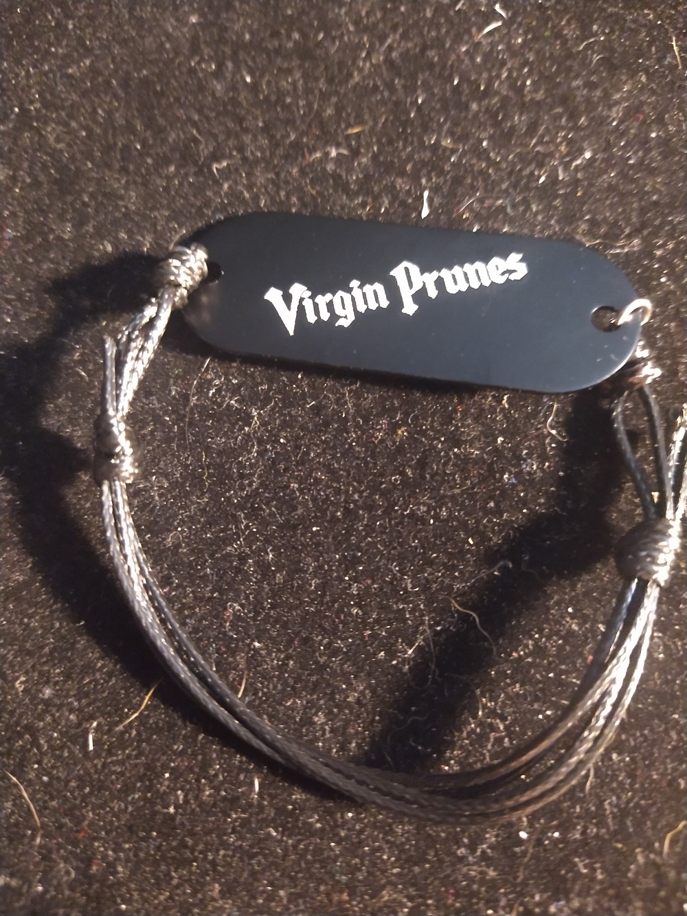 Black Virgin Prunes Cord Bracelet